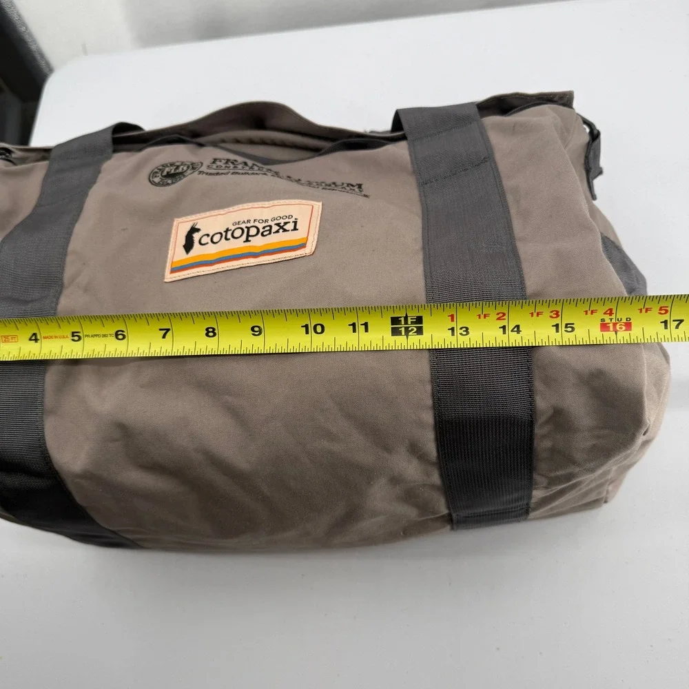 Cotopaxi Duffel Bag Unisex Tan Canvas Backpack Straps Travel Luggage